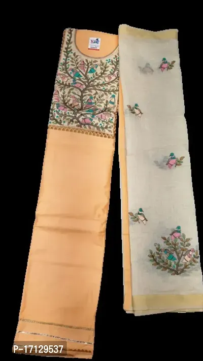 Jaam Cotton Article Embroidered Suit With Work Kota Dupatta