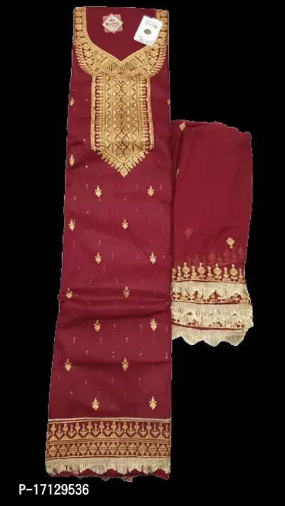 Jaam Cotton Embroidered Suit With Work Dupatta