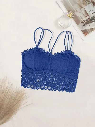 Stylish Net Solid Bra For Women