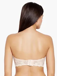 Stylish Beige Net Solid Bra For Women-thumb1