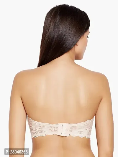 Stylish Beige Net Solid Bra For Women-thumb3