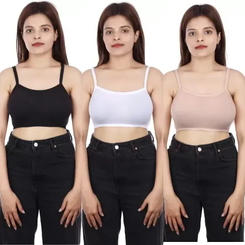 Stylish Women Non Padded Sports Bra Pack of 3