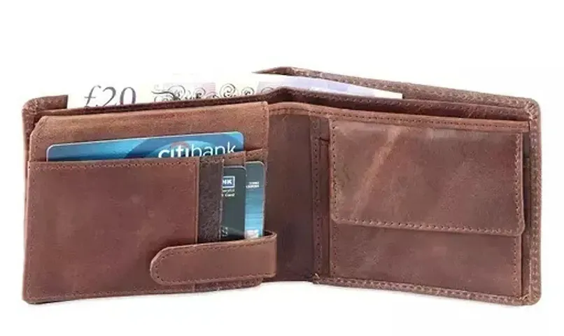 Designer Leather Self Design Card Holder Wallet For Men