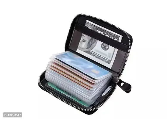 Designer PU Self Design Card Holder Wallet For Men-thumb0