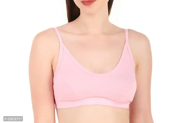 Fancy Cotton Blend Solid Bra For Women-thumb0