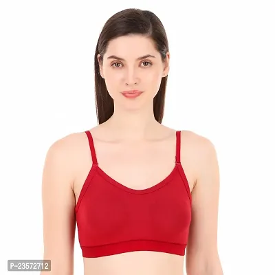 Fancy Cotton Blend Solid Bra For Women-thumb0