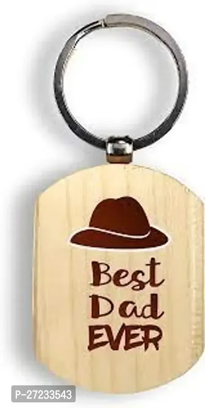 Classic Brown Wood Key Ring For Gifts-thumb0