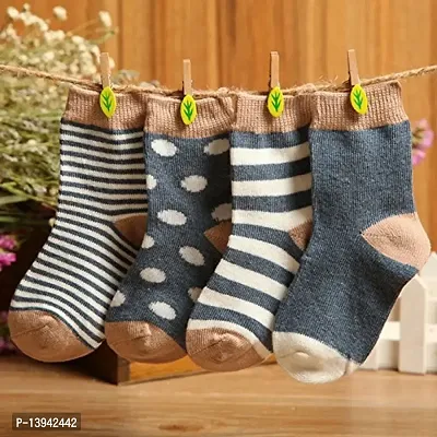FOOTPRINTS Organic cotton Bamboo Baby Socks -12-24Months - Pack of 4 Pairs (Dark Grey)-thumb4