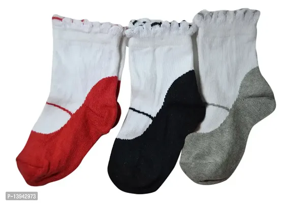 Footprints Super Soft Organic Cotton Baby Girls Socks- Pack of 3 Pairs (12-18 Months)-thumb0