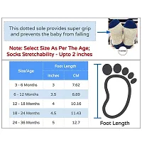 FOOTPRINTS Organic Cotton Anti-Skid Socks (P6 GIRL, 6-12 Months)-thumb3