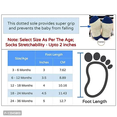 FOOTPRINTS Organic Cotton Anti-Skid Socks (P6 GIRL, 6-12 Months)-thumb4