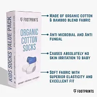 FOOTPRINTS Organic Cotton Kids Unisex Socks | 5-8 years | Pack of 3 Pairs | Colourful Stripes-thumb4