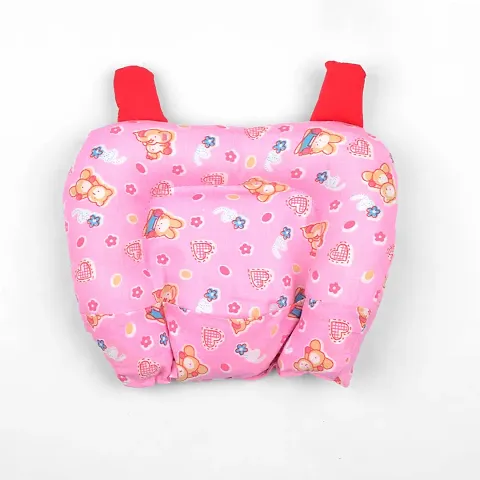 MOM'S HOME Newborn Baby Rai Pillow for Head Shape - Pink