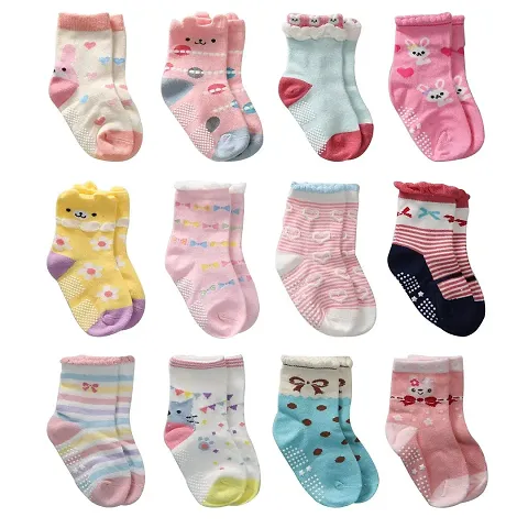 FOOTPRINTS Organic Anti-Skid Socks (P4 GIRL, 2-3 Years)