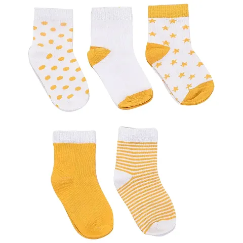 FOOTPRINTS Baby Boy's & Baby Girl's Cotton Socks (Pack of 5)