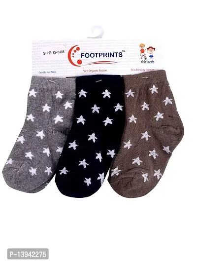 FOOTPRINTS Organic cotton Kids Socks - Pack of 3 Pairs - Star