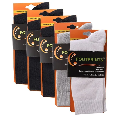 FOOTPRINTS Odourfree Organic Cotton & Bamboo Men Formal Socks - Pack of 5