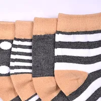 FOOTPRINTS Organic cotton Bamboo Baby Socks -12-24Months - Pack of 4 Pairs (Dark Grey)-thumb2