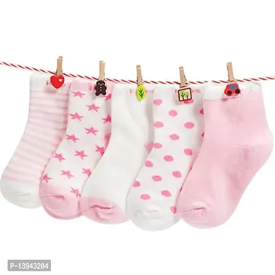 FOOTPRINTS Organic cotton Baby Socks-Pack of 5 Pairs - Pink - 12-30 Months-thumb2