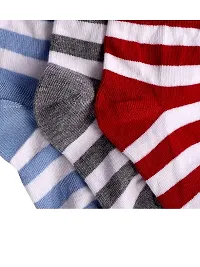 FOOTPRINTS Super soft Organic cotton and bamboo socks- Pack of 3 - (12-24 Months)- Stripes-thumb1