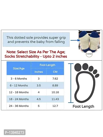 FOOTPRINTS Organic Cotton Baby Unisex Antiskid Socks | Patterned | 6-12Months | Pack of 6-thumb5