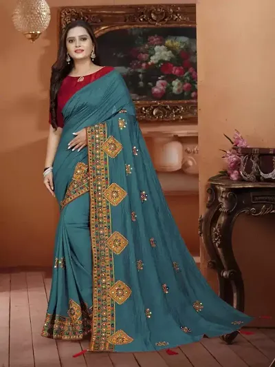 Fancy Silk Saree with Blouse Piece for Women