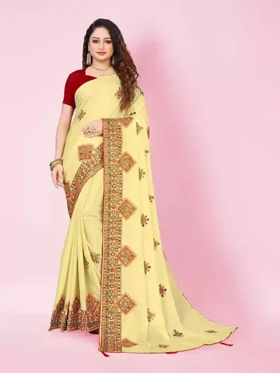 Classic Silk Blend Saree with Blouse piece