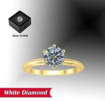 Aanya Gems Diamond Color Zircon Stone Round shape For Gift Lover, Wife Girlfriend (White)-thumb2