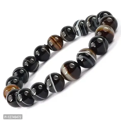 Aanya Gems Products Sulemani Hakik Bracelet for Unisex Adult (Black)