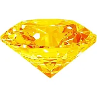 Aanya Gems Pukhraj Stone Color Diamond Zircon Certified Gemstone With Lab Certificate (Yellow Zircon)-thumb1