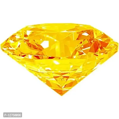 Aanya Gems Pukhraj Stone Color Diamond Zircon Certified Gemstone With Lab Certificate (Yellow Zircon)-thumb2