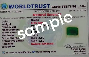 Aanya Gems Emerald/Panna Natural Certified Original AAA++ Quality Gemstone (Rectangular Emerald Shape, Gemstone)-thumb2