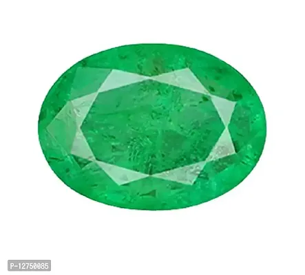 Aanya Gems Emerald Stone 7.25 Ratti Lab Certified /Original Emerald Gemstone/Panna Stone (Natural Panna} Beryl Emerald Stone