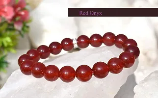 Aanya Gems Genuine Red Onyx 8 mm Round Beads Bracelet Metaphysical Vastu Reiki Crystal Healing Natural Stone-thumb3