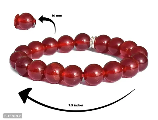 Aanya Gems Genuine Red Onyx 8 mm Round Beads Bracelet Metaphysical Vastu Reiki Crystal Healing Natural Stone-thumb3