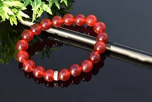 Aanya Gems Red Onyx 8 mm Round Beads Bracelet Metaphysical Reiki Crystal Healing Natural Stone-thumb1