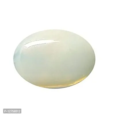 Aanya Gems Natural Milky Moonstone Gemstone for Men and Women lucky stone (9 carat)