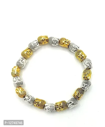Aanya Gems THE CRYSTAL HUB - Buddha Metal Charm Bracelet for Men & Women Fashion Wear (Combination)
