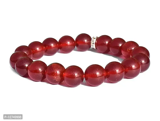 Aanya Gems Genuine Red Onyx 8 mm Round Beads Bracelet Metaphysical Vastu Reiki Crystal Healing Natural Stone