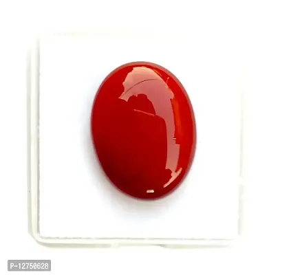 Aanya Gems Certified Red Onyx 8.25 Ratti Natural Red Onyx Gemstone Agate Onyx Gemstone for Men ad Women