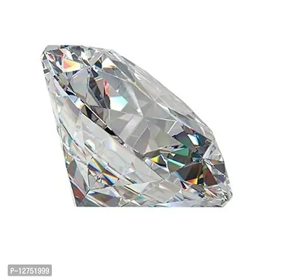 Aanya Gems 6.25 Ratti Natural Cubic White Zircon Diamond Color Stone Loose Gemstone-thumb3