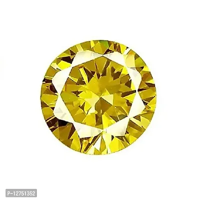 Aanya Gems Yellow Cubic Zirconia Diamond Certified Loose Gemstone for Women