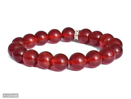 Aanya Gems Red Onyx 8 mm Round Beads Bracelet Metaphysical Reiki Crystal Healing Natural Stone-thumb0