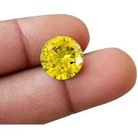 Aanya Gems Pukhraj Stone Color Diamond Zircon Certified Gemstone With Lab Certificate (Yellow Zircon)-thumb2