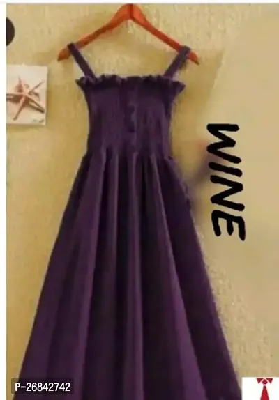 Beautiful Magenta Rayon Printed Dress For Women-thumb0