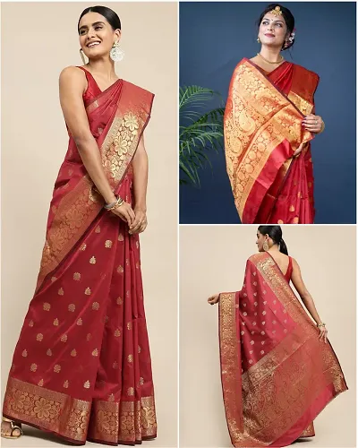 Stylish Art Silk Saree with Blouse piece For Women