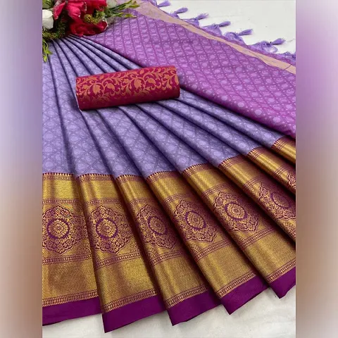 Stylish Art Silk Saree With Blouse Piece For Women