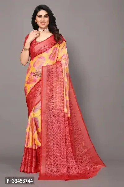 Stylish Multicoloured Art Silk Saree With Blouse Piece For Women