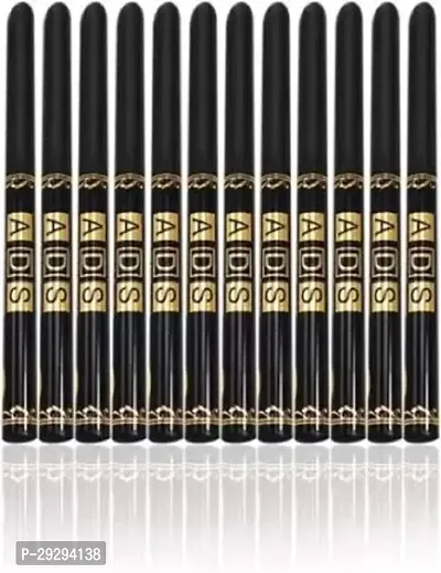 Perfect Eyeliner Waterproof Free Liner  Rubber Band-12pcs Black 2.5 g (Black)-thumb0