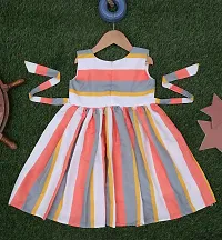 ARM Creation Girls Cotton Toddler Belted Dress | Parrot | ARM-1052-thumb1